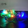 2025 Christmas Glasses Sequin 3 Flashing Modes LED Light Up 2025 New Year Photo Prop Anti-slip Unisex Holiday Themed Party Atmosphere Activator