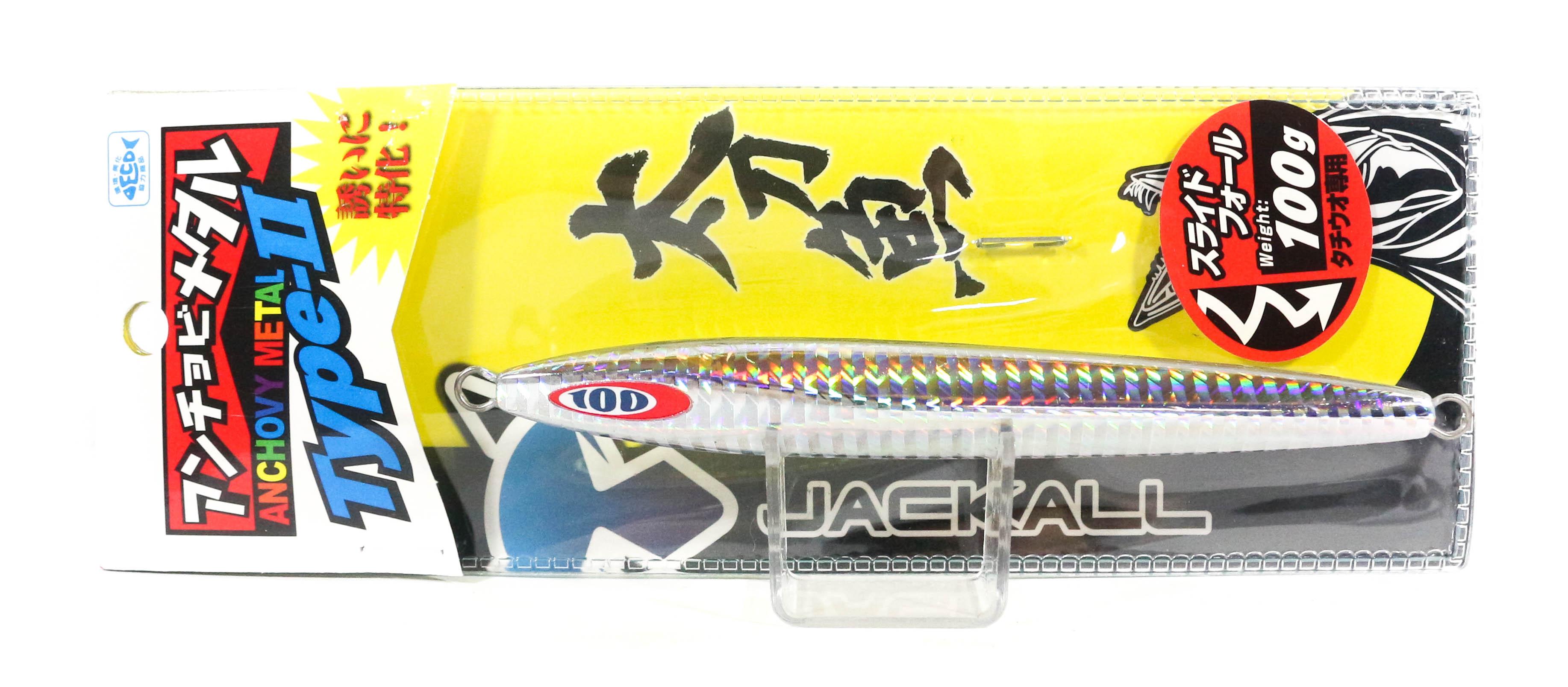 

Jackall Metal Jig Anchovy Metal Type 2 Slow Slide 100 grams Silver (0257)