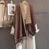 Winter Cashmere Scarf Women Double-Sided Jacquard Female Shawl Wrap Scarves Thick Warm Blanket Tassels Pashmina