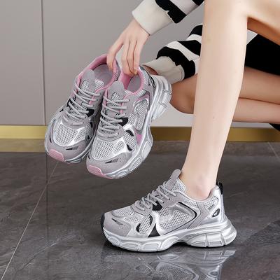 Daddy Shoes damskie wiosenne nowe grube podeszwy antypoślizgowe lekkie codzienne buty zwiększ damskie buty sportowe