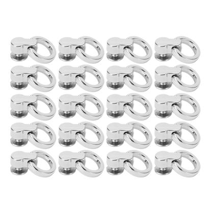 20 Stück D-Ring Nieten 13x7mm 360 Grad Drehung Schraubniete für DIY Lederhalsband Gürtel Handtasche