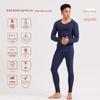 Herren Deutscher Samt Thermo Unterwäsche Set - Nahtlos, Antibakteriell, Übergröße für Herbst/Winter
