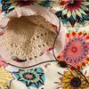Fashion Sun Hat For Women Holiday Beach Straw Hat Female Hollow Printed Bow Summer Big Brim Hat Fold Uv Protection Floppy Hat