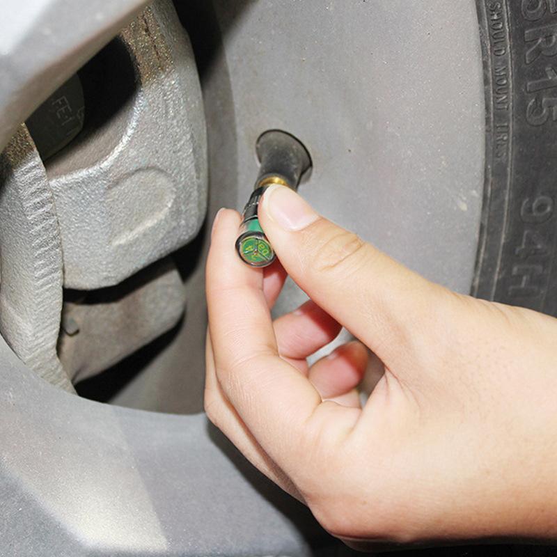 4pcs Car Tire Pressure Indicator Tire Pressure Gauge Indicator Alert Monitoring Valve Cap Sensor External Valve Detection·