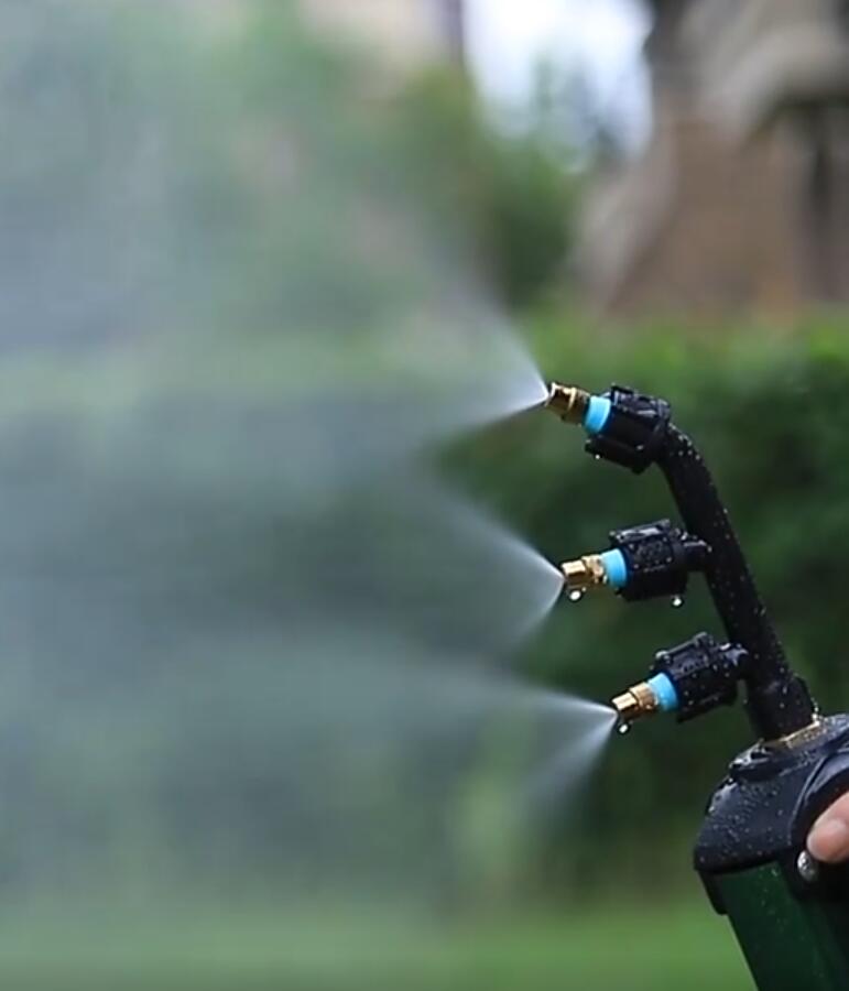 1/2"1/4" Garden High Pressure Atomizing Adjustable Nozzle with Threaded Single/Dual/Triple Nozzle Irrigation Pesticide Sprinkler