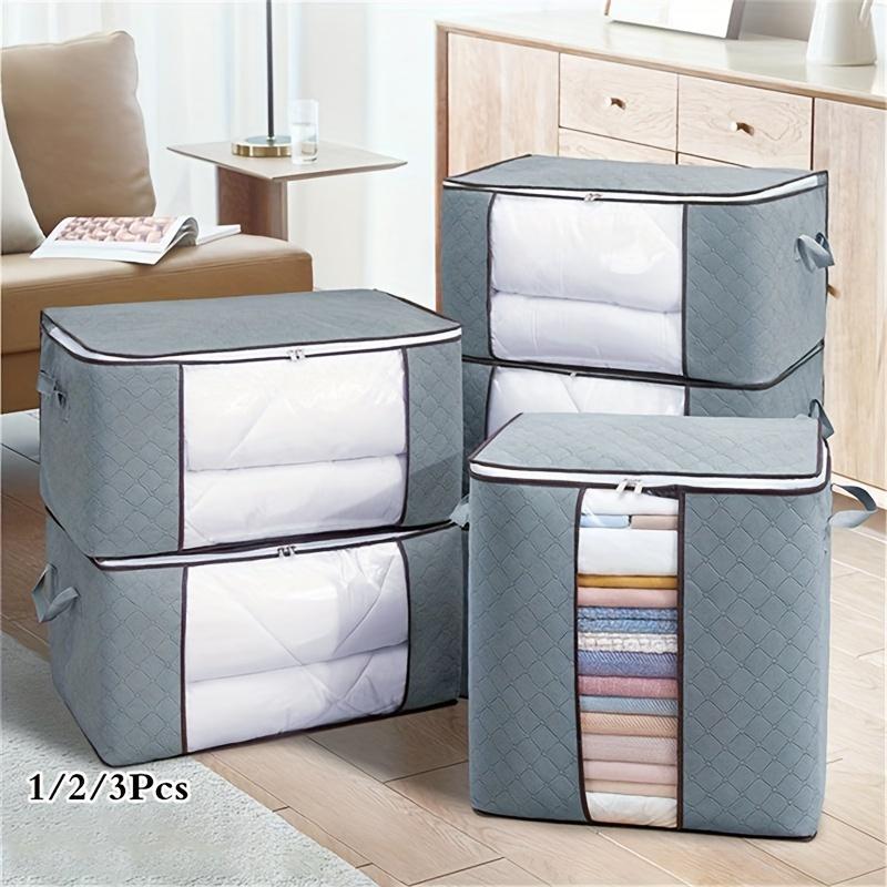 Extra Large Storage Bag with Heavy-Duty Reinforced Handles  Visibly Organize Your Closet Through Crystal Clear Window Sturdy Zippers Bedroom Decor