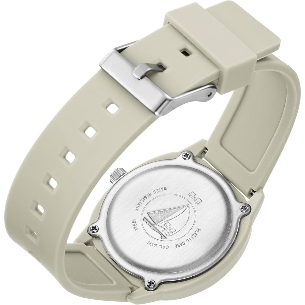 [citizen Q   Q] Q Q  10 Atm  Waterproof  Lightweight  Easy To Read Dial  Simple  V52a 502vk  Gray  Gray