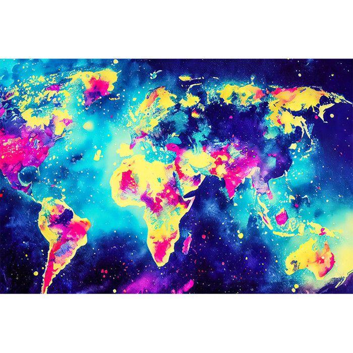 Diamond Painting Kit - World Map Model - Planisphere - 60x40cm
