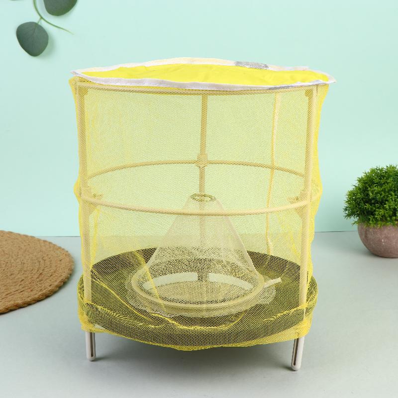 Fly Trap Cage Hanging Insect Catcher Net Portable Fold Insect Trap For Outdoor Garden Orchard Vegetable Farm Reusable Fly Mesh