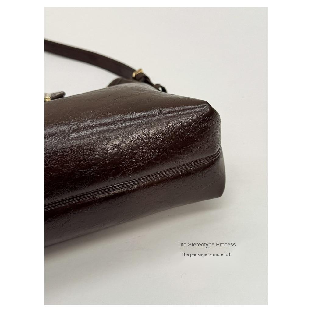 Crossbody Bag Women PU Vintage Lock Daily Commute
