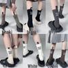 Trendy Niche Design Heel Label Socks – Unisex Mid-Calf Sport Cotton Socks for Influencers