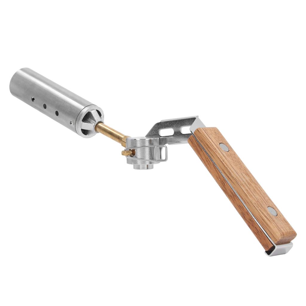 Flamethrower Foldable High Power Outdoor Torch Portable Wooden Handle Houseables Torch for Picnic Cooking