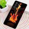 Płomienie Muzyczne Gitara Basowa Silikonowe Etui Na Telefon Dla Samsung Galaxy note 10 pro S26 S25 S24 S23 S22 S21 Plus S25Ultra Capa Pokrowiec