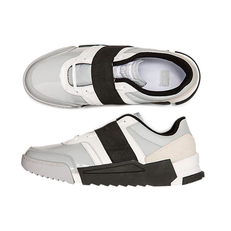 ONITSUKA TIGER D-Trainer Round Toe Lace-Up Shock Absorbing Slip-Resistant Durable Low-Top Casual Shoes Unisex Sneaker Black White Gray 1183A581-020