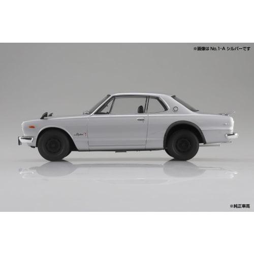 Aoshima Bunka Kyozai (AOSHIMA) 1/24 Scale Rakupla Snap Car Series KPGC10 Skyline HT 2000GT-R 1970 Red Pre-Colored Plastic Model Kit 01-RE