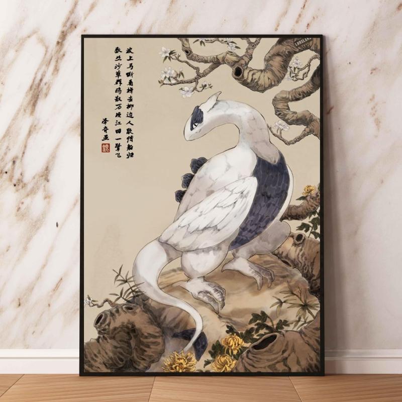 Eeveelutions Decorative Painting Cute Eevee and With Floral Elements High  Quality Wall Art for Home Decor Classic