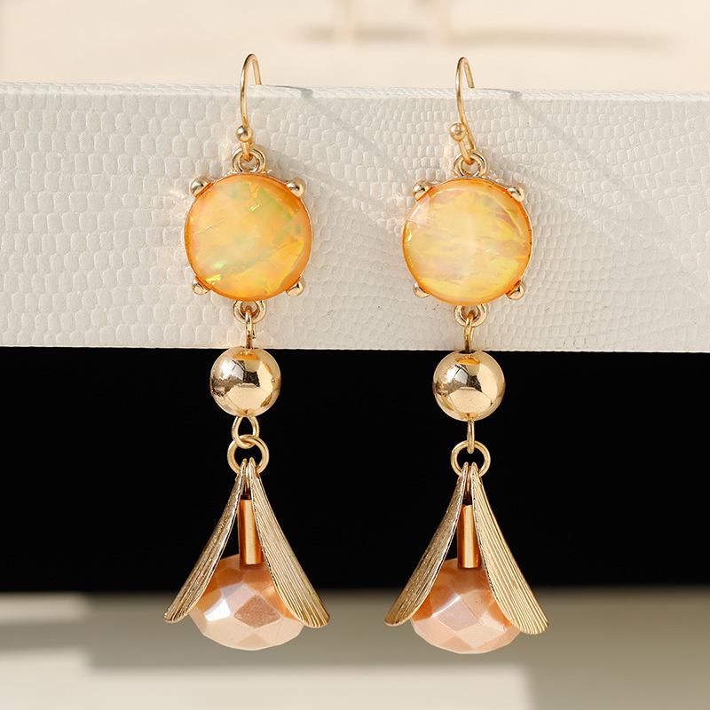

Versatile European & American-Style Alloy Bead Stud Earrings: Colorful, Shiny, Fashion-Forward Accessories