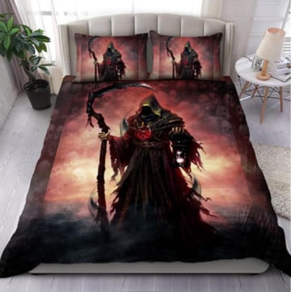Tmarc Tee Red and Blue Dragons Comforter Duvet Cover Set Bedding Cover Suit