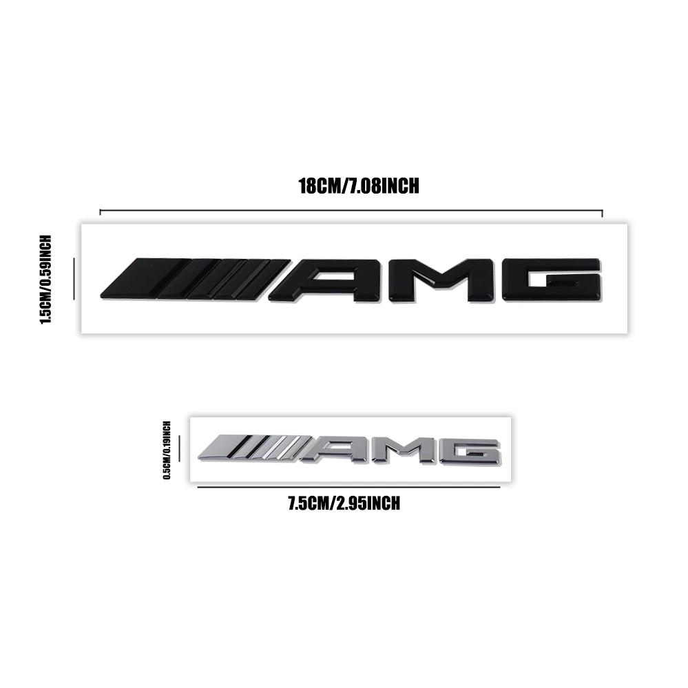 3D AMG Badge Car ABS Rear Trunk Sticker Decoration Accessorie for Mercedes Benz W108 W124 W126 W140 W168 W169 W176 W177 W212 GLA