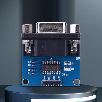 MAX3232 RS232 To TTL Female DB9 Connector 3.3V-5.5V MAX232 Flashing Board TX RX VCC GND RS232 To TTL Brushboard MAX3232 Chip