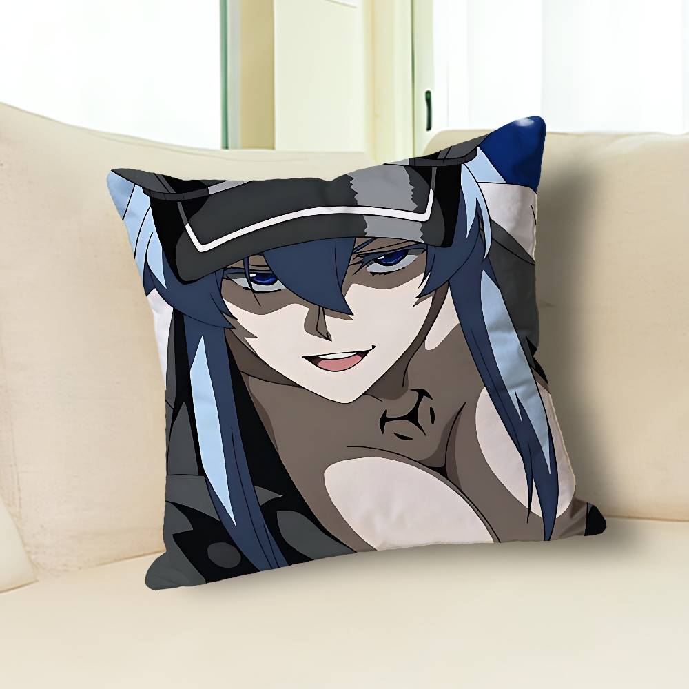 Cool E-Esdeath Kill Anime Berühmtheit Merchandise All-Match Bedruckter Kissenbezug Sofa Auto Büro Zimmer Dekoration Schutz