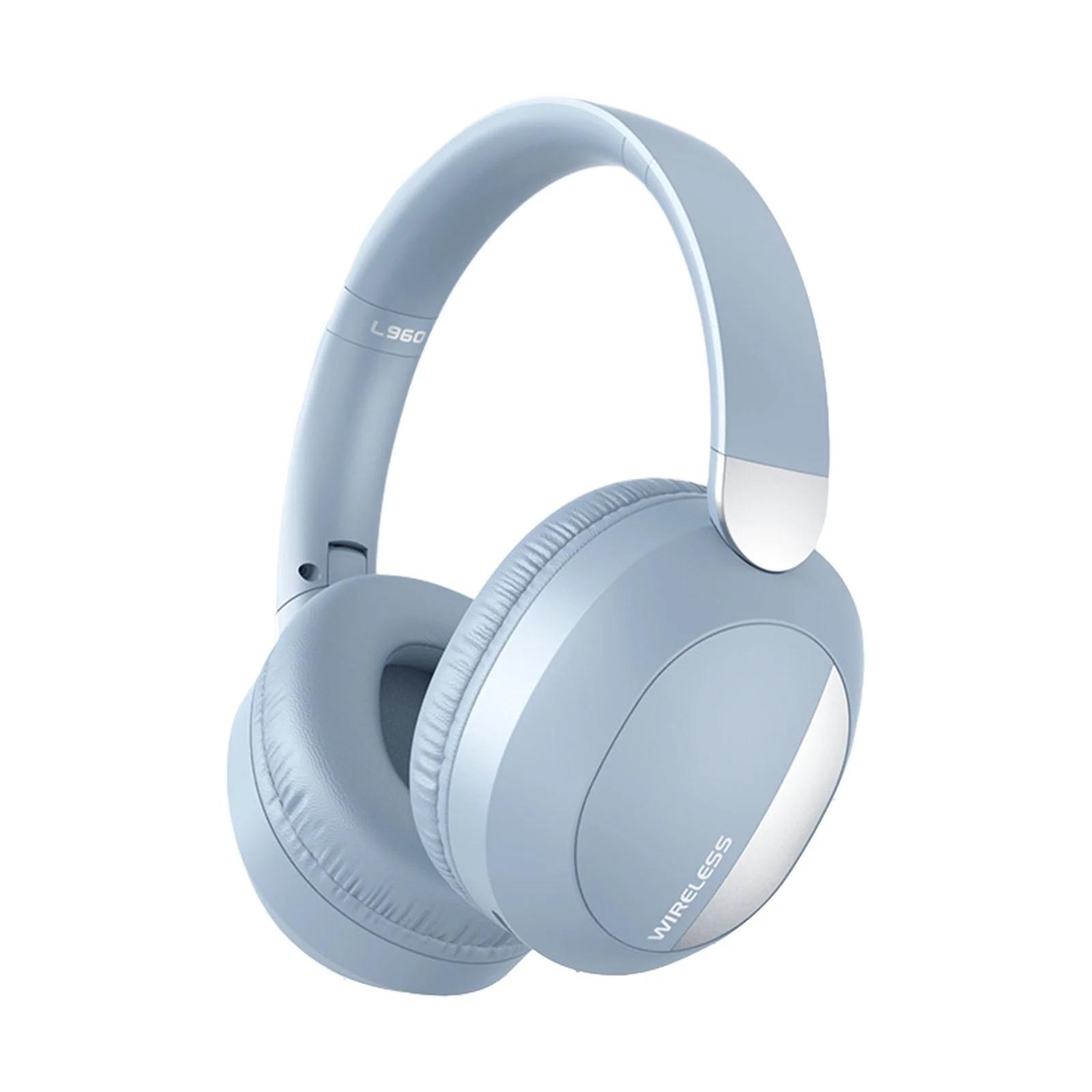 

Беспроводные наушники Bluetooth Over Ear, складная стереогарнитура HiFi с шумоподавлением, басовые наушники с интеллектуальным шумоподавлением для походов в спортзал и путешествий домой 18*16.5cm синий