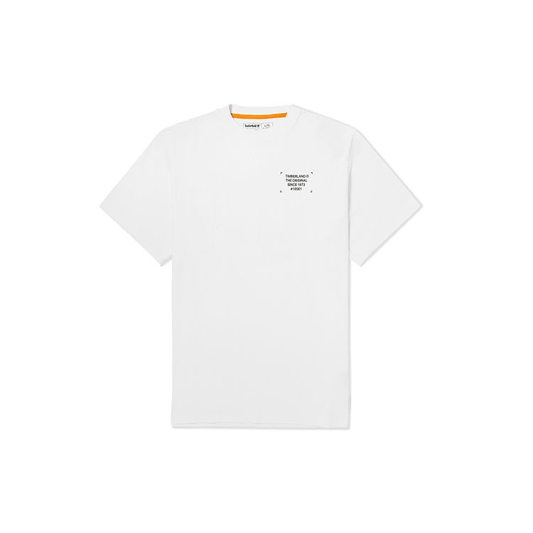 Timberland Casual Breathable Comfortable Printed Round Neck Short Sleeve T-Shirt Men Tops White A2DV1-100