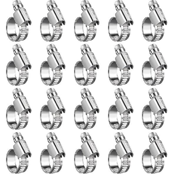 Heavy Duty Hose Clamp Assortment Kit 5/16-2 3/4"(8-70Mm),SAE Standard, All 5/16"HEX, 304 Stainless Steel Hose Clamps For Fuel Line,Automotive,Garden