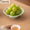 Chinese Hibiscus High Foot Fruit Dishes Aesthetic Cake Display Stand Plates for Food Household Hospitality Dishes Decoration