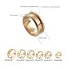 6 PCS Durable Empty Rings Scratch Resistant Blanks Rings DIY Rings Materials Empty Unisex Rings Stainless Steel Material
