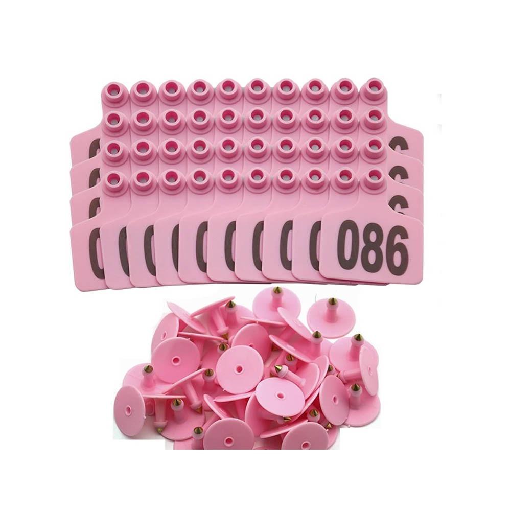 100Pcs Farm Equipment Cow Ear Tag Card 001-100 Numbers Pig Sheep Ear Sign Cattle Ear Marker  Cow