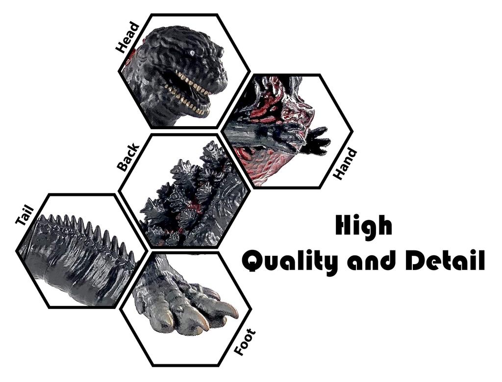 TwCare Legendary Shin Godzilla Movie Series Articulated Action Figure Soft Vinyl with Carry Bag