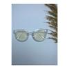 Vo026 Transparent Thick Round Unisex Clear Glass Blue Light Protective Glasses