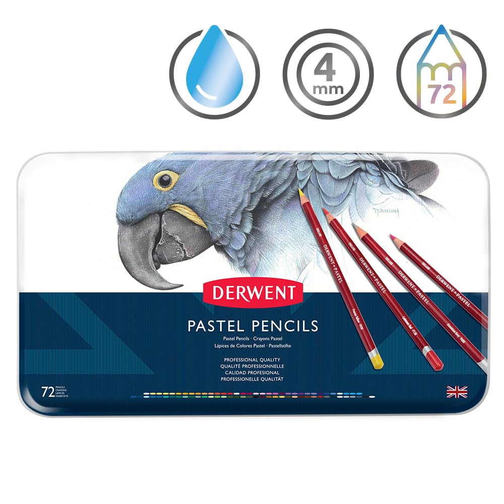 Derwent Colored Pastel 32996 Pencils, Pencils, 72-Color Set,