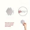 0Pcs 3D Acrylic Mirror Wall Decor - Hexagon Geometric Pattern, Detachable Modern Mirror Wall Stickers