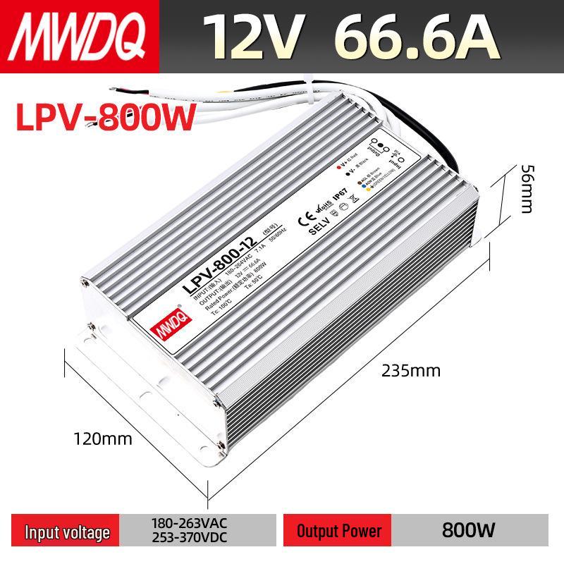 Outdoor Waterproof Power Supply: 400W/600W/1500W to 12V/24V/36V/48V DC LED