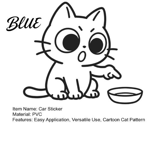 Sticker No Damage Car Sticker Waterproof PVC Self-adhesive Trace Auto Decal Cartoon Cat Safe Decal Pattern Funny for Fuel Tank Caps Windows Luggage