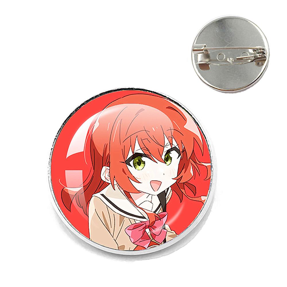 Bocchi The Rock Anime Brooch Gotoh Hitori Ijichi Nijika Kita Ikuyo Yamada Ryo Cartoon Cosplay Glass Brooch Pin For Badge Gifts