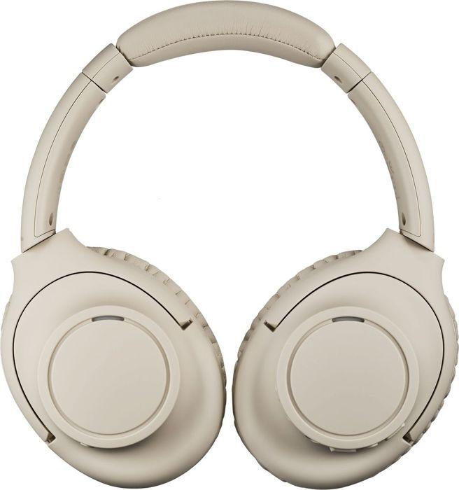 Auriculaires Bluetooth - AUDIO TECHNICA - Beige - Autonomie 90 heures - Sans fil - Micro intégré