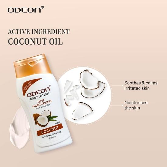 Lotion Corps Hydratante Noix de Coco ODEON 100ml