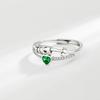 Fashionable 2 in 1 Adjustable Sturdy Brass Rings pORTABLE for Stress Relief with Heart and Rotating Bead Designs