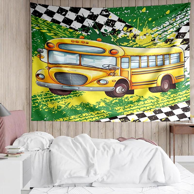 Car Print Tapestry, Backdrop, Easy Setup, Ideal for Bedroom, Office & Living Room, with Aesthetic Wall Hanging Decor.