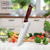 WXCOO 1-3pcs Professional Chef Knife Multi-Purpose Kitchen for Meat Fish Fruits Ultra Sharp Blade Stainless Steel Wooden Handle