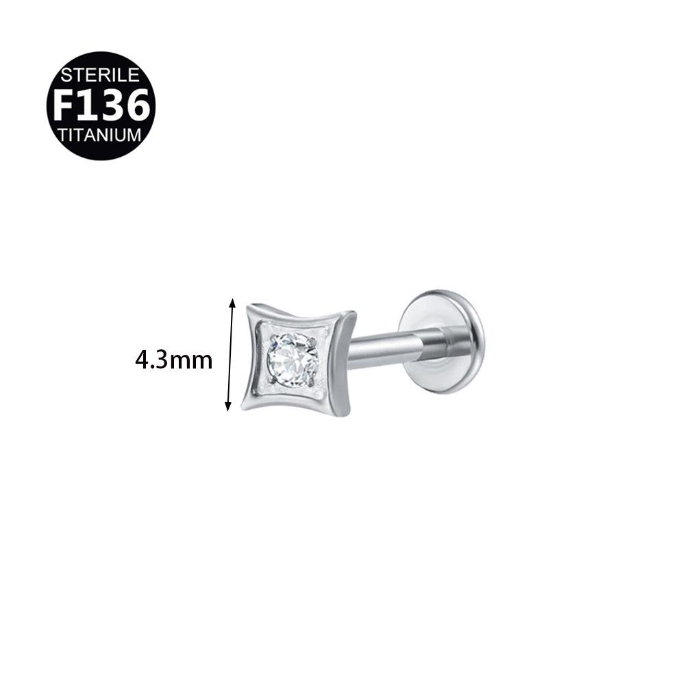 F136 Titan Zirkon Hänge Tragus Stud Brosk Piercing Smycken