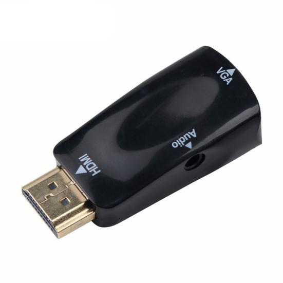 HDMI-compatible To VGA Adapter Male To Female High Clarity 1080P Audio Cable Converter for PC Laptop