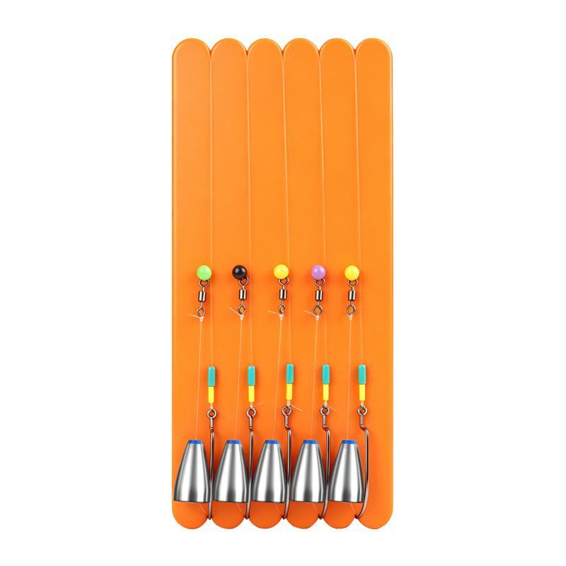 5Pcs/Lot Texas Rig Set For Bass Fishing Carolina Rig Kit Fishing Tackle Fishhooks Carp Fishing Hair Rigs Ready Made Bait