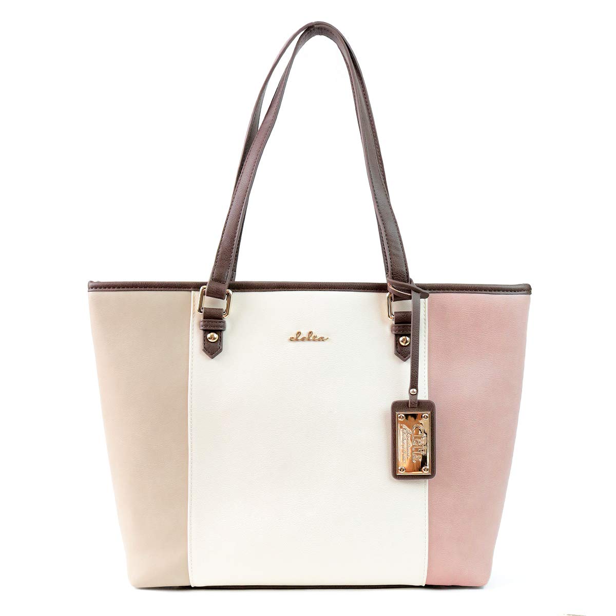 

Tote bag for A4 with bottom suitable for business business tote Riberte series [Clelia] women, tricolor, size, studs, occasions, bag, [CL-22719]