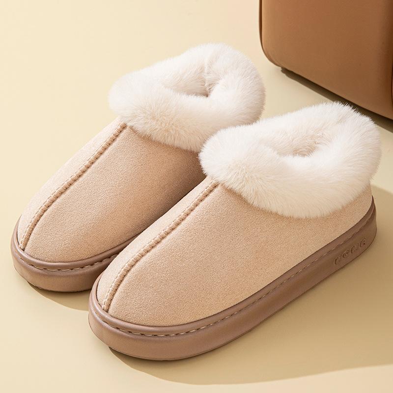 

Зимние мужские женские толстые повседневные теплые туфли для мамы на плоской подошве, противоскользящие, простые, удобные, сноубутсы 44/45