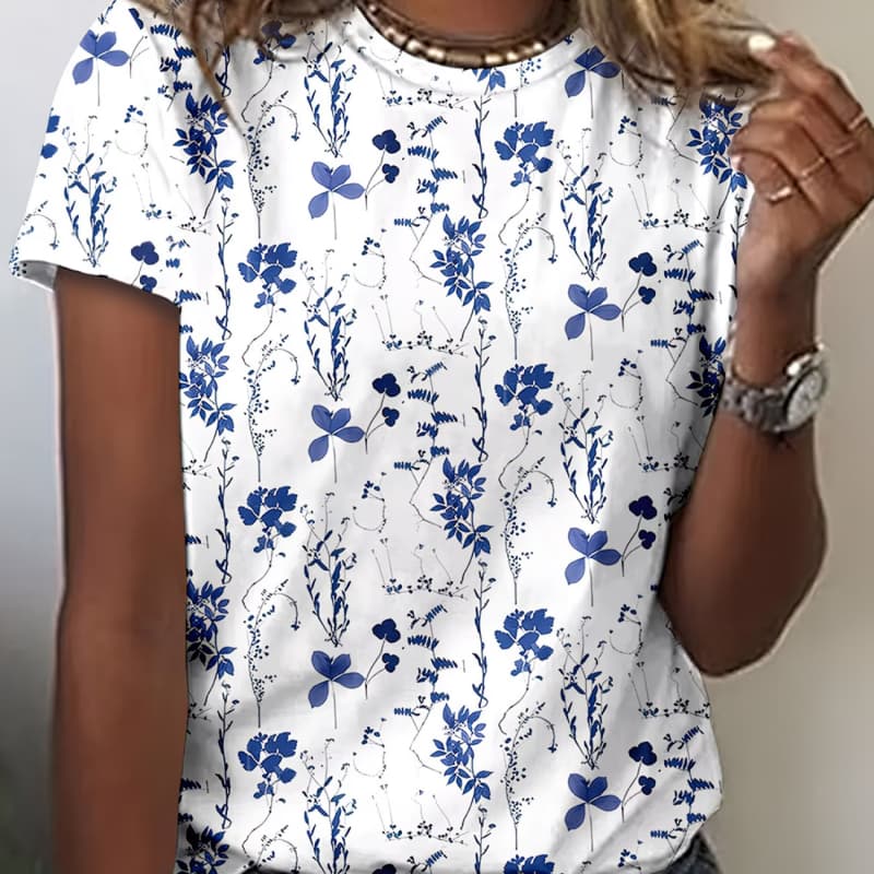 

3D digital printing round neck casual short-sleeved T-shirt, fashionable short-sleeved round neck top 8XL