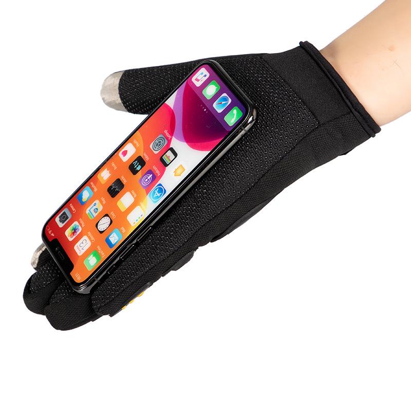 Unisex Full Finger Touch Screen Non-Slip Hard Shell Outdoor Cycling and Motorcycle Gloves
